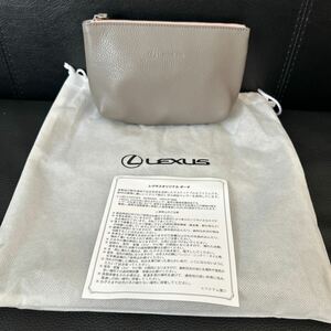 未使用★LEXUS レクサス オリジナル ポーチ/イタリア製LWG認証レザー使用 コスメポーチ 純正　正規品★