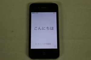 ジャンク品 APPLE iphone4 A1332 ブラック 容量不明 アップル 起動確認済