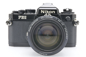 Nikon FE2 + Ai-s 35-105mm F3.5-4.5 ニコン MF一眼レフ フィルムカメラ ズームレンズ ジャンク