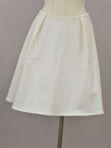 フォクシー FOXEY NEW YORK コットンフレアスカート Skirt White Tulip 38サイズ ホワイト レディース j_p F-L6868