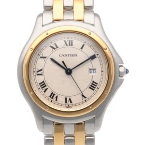カルティエ パンテールラウンド 腕時計 時計 ステンレススチール 1874904 クオーツ ユニセックス 1年保証 CARTIER 中古