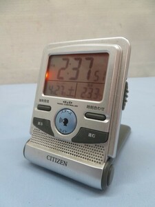 ★CITIZEN 8RZ109 置き時計 RADIO CONTROLLED デジタル 目覚まし時計 シチズン 電池付き 動作品 94080★！！