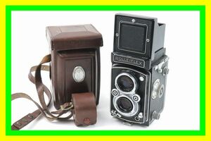 ★1円スタート 売り切り★Rollei/ローライ★ROLLEIFLEX/ローライフレックス 二眼レフフイルムカメラ テッサー 75mm F3.5★レザーケース★AB