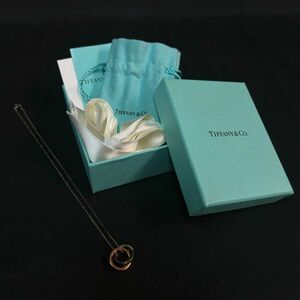 FDc255D06 TIFFANY＆Co. ティファニー AG925 1837 NY インターロッキングサークル ネックレス 箱付き 保存袋 巾着