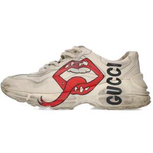 グッチ GUCCI RYTHON 552089 サイズ:8 ヴィンテージ加工マウスプリントスニーカー 中古 BS99