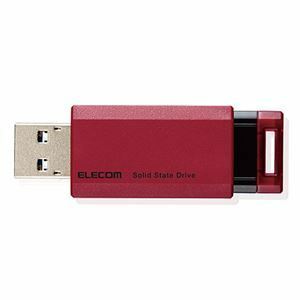 【新品】エレコム SSD 外付け ポータブル 500GB 小型 ノック式 USB3.2（Gen1）対応 レッド PS4/PS4Pro/PS5 ESD-