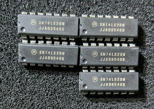 IC Motorola SN74LS20N 5個セット