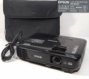 緑屋Re■ EPSON エプソン　プロジェクター　EB-W420 モデル H718D　バック付属　通電品　　h/g3/4-284/18-2#100