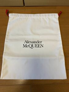 正規 ALEXANDER McQUEEN アレキサンダーマックイーン 付属品 シューズバッグ 保存袋 白 サイズ 縦 43cm 横 35cm