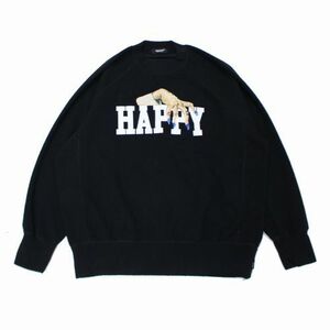 UNDERCOVER アンダーカバー 23AW ハンドビーズ ポーラボア ラグランプルオーバー HAPPY 5 ブラック