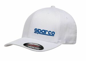 SPARCO（スパルコ） ベースボールキャップ CAP FLEX-FIT 2019 ホワイト Sサイズ・Mサイズ