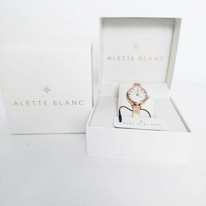 未使用 稼働品　ALETTE BLANC アレットブラン レディース　腕時計 Birthstone petit バースストーンホワイト 現状品お渡し HS0023