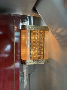 壁掛け　柱灯　シャンデリア　ガラス　観光バス,サロンバス取りはずし　2個セット