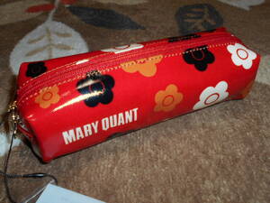 ☆新品・未使用品　マリークワント　MARY QUANT　ペンケース　ペンポーチ　筆入れ　筆箱　デイジー　赤☆