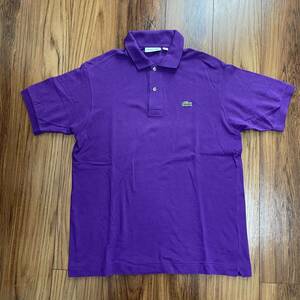 【国内正規品】 LACOSTE 鹿の子 ポロシャツ L1212 紫 5 ラコステ 半袖 パープル