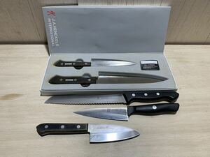 ☆ ZWILLING ツヴィイング ヘンケルス J.A.HENCKELS INTERNATIONAL ROSTFREI 小出刃包丁 洋包丁 三徳包丁 万能包丁 パン切り包丁 5本セット