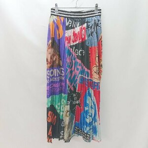 ◇ ◎ HYSTERIC GLAMOUR SCRATCH FEVER ロング丈 メッシュスカ－ト スカート サイズFREE パ－プル系 レッド系 レディース E