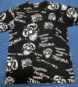 COMME des GARCONS SHIRT コムデギャルソンTシャツ ロゴ Tシャツ 黒 クリーニング済　株コムデギャルソン　日本製　肩幅50cm