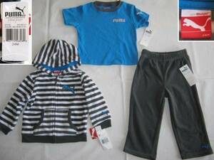 ★新品 ハワイ直輸入 USAモデル PUMA Kids 3PIECE SET プーマ フリース上下 3点 24M(24ヶ月) セットアップ ベビー服 KIDS キッズ 子供服★