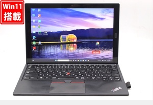 中古 2K対応 12型 Lenovo ThinkPad X1 Tablet Windows11 七世代 i5-7Y54 8GB NVMe 256GB-SSD カメラ LTE 無線 Office付 管:1136w