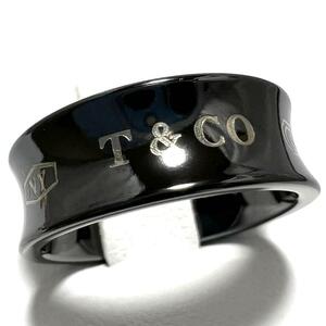 【12-13号・超美品】ティファニー　Tiffany メンズ　指輪　ナロー　リング　チタン