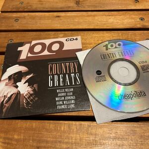 100 COUNTRY GREATS CD 中古品　WILLIE NELSON HANK WILLIAMS