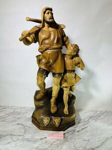 【No.1085】スイス　JOBIN／ジョバン社製　ウィリアム・テル木彫り彫刻人形