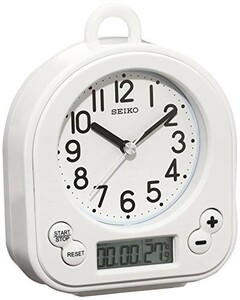 セイコー クロック 掛け時計 置き時計 兼用 生活防水 タイマー 温度 表示