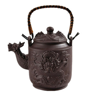 ドラゴンのティーポット 中国茶 龍 粘土 急須 カンフー茶 お茶 伝統的 烏龍茶 茶器YWQ1892
