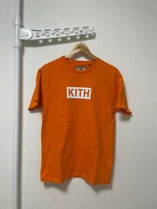 美品☆[KITH] ボックスロゴ Tシャツ カットソー XS オレンジ キス