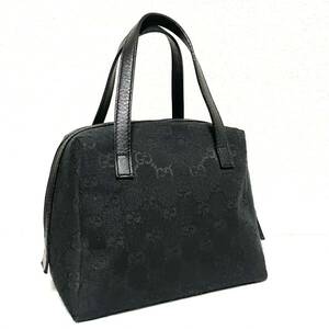 1円スタート！ 美品 GUCCI グッチ GG キャンバス ハンドバッグ ミニバッグ ミニポーチ ブラック 黒 アクセサリーポーチ レディース 