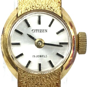 CITIZEN シチズン 腕時計 4-672437 YO 手巻き アナログ ラウンド ゴールド ヴィンテージ ウォッチ コレクション レディース 動作確認済み