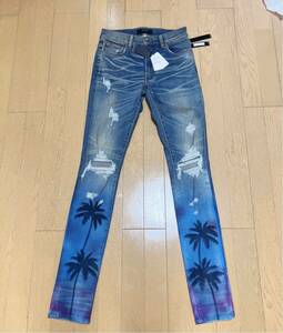 〈新品〉AMIRI PALM THRASHER JEAN デニムパンツ インディゴ スリム ジーンズ ストレッチ スキニー 