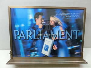 レア/非売品/PARLIAMENT パーラメント 看板.1999/フィリップモリス社専用 アルミ枠入り/煙草.たばこ/当時物/企業物