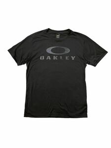 オークリー OAKLEY Tシャツ 半袖 ロゴTシャツ ブラック 薄手 Lサイズ ム95