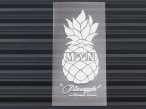 【MOONEYES・ムーンアイズ】※《パイナップルステッカー・ホワイト》　転写式　抜きタイプ　(品番DM216WH)