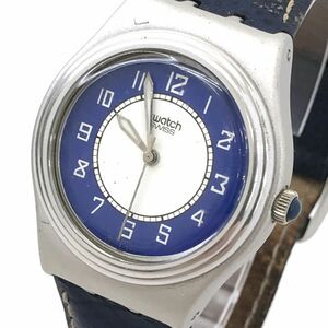 Swatch スウォッチ IRONY アイロニー 腕時計 クオーツ コレクション ブルー おしゃれ シンプル 軽量 軽い ラウンド 電池交換済 動作確認済
