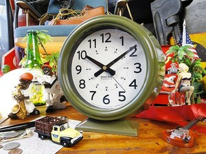 ダルトン　ボフミルクロック　（カーキ）　■　アメリカン雑貨　アメリカ雑貨　置き時計　DULTON