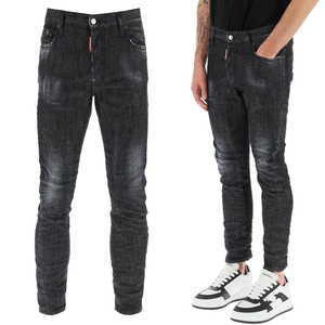 送料無料 DSQUARED2 ディースクエアード S74LB1226 S30357 ブラック TIDY BIKER JEAN デニム ジーンズ size 44