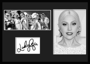 10種類!Lady Gaga/レディー・ガガ/サインプリント&証明書付きフレーム/BW/モノクロ/ディスプレイ (10-3W)