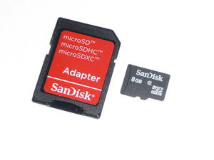 動作保証！送料無料！SanDisk 変換アダプター ＋ microSDHC 8GB クラス④