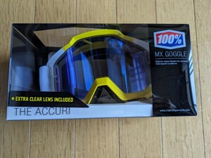 ★即決★100% ワンハンドレッド ゴーグル Accuri ミラーレンズ GOGGLE MTB マウンテンバイク モトクロス オフロード Yellow