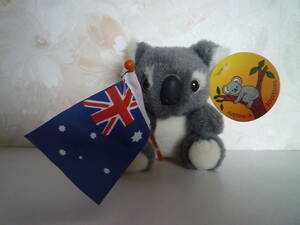 オーストラリア AUSTRALIA オーストラリア国旗 コアラぬいぐるみ 全長約10cm オーストラリ購入品　未使用品