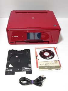 【美品】Canon TS8130RD PIXUS インクジェットプリンター 複合機 総印刷枚数約2200枚 キャノン ピクサス Wi-Fi USB スマホ対応 SDカード