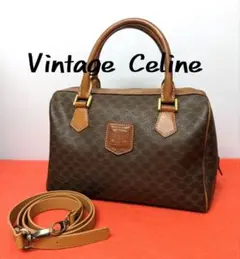 美品 レア！Celine セリーヌ マカダム柄ミニボストンバッグ 2way 廃盤