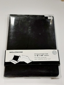 3【長031208-46】新品 MOLESKINE モレスキン booklet tablet big 約9～10インチタブレット用マルチケース ブラック ゴムバンド CG MOBILE