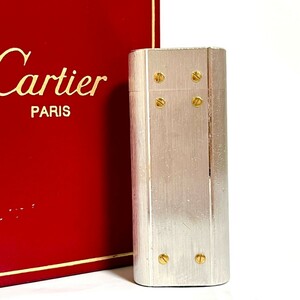 １円スタート Cartier カルティエ サントス シルバー ライター ガスライター ローラー