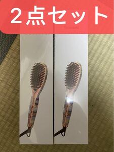 ヘアアイロンヒートブラシ ストレート マイナスイオン 急速加熱&MAX200℃ 6段階温度調節機能 セラミックス表面火傷防止