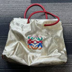 【TC0427】ロエベ LOEWE トートバッグ カラフル アナグラム ゴールドカラー カバン 鞄 