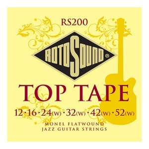 ロトサウンド ギター弦 1セット RS200 Top Tape Flatwound Electric Guitar 12-52 エレキギター弦 ROTOSOUND